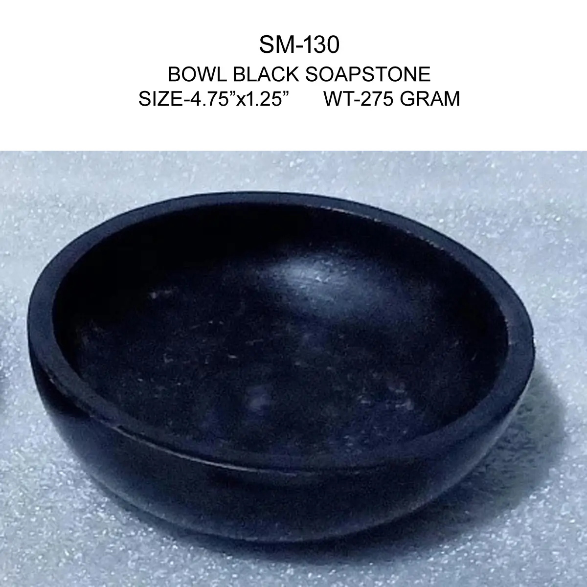 BOWL BLACK SOAPSTONE